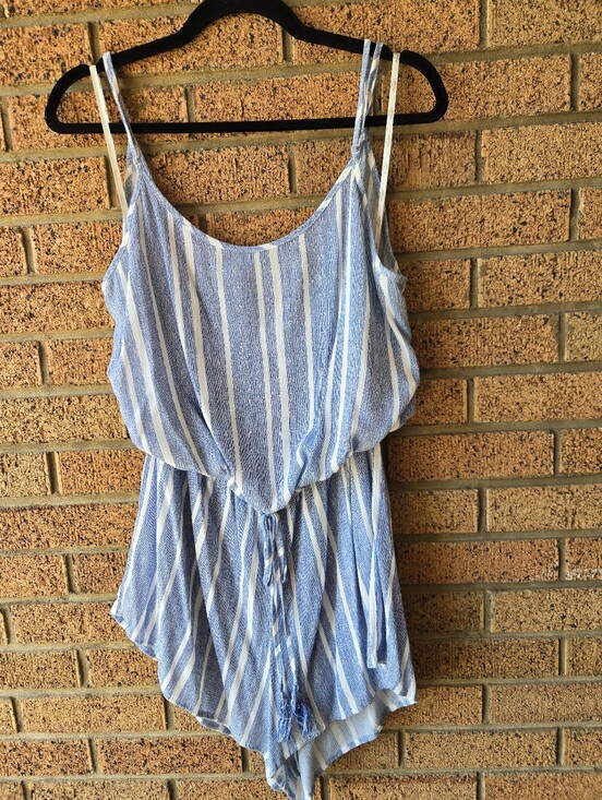 Tommy Bahama Pants - Rip Curl Blue & White Striped Beach Romper - Size XL 🌊
